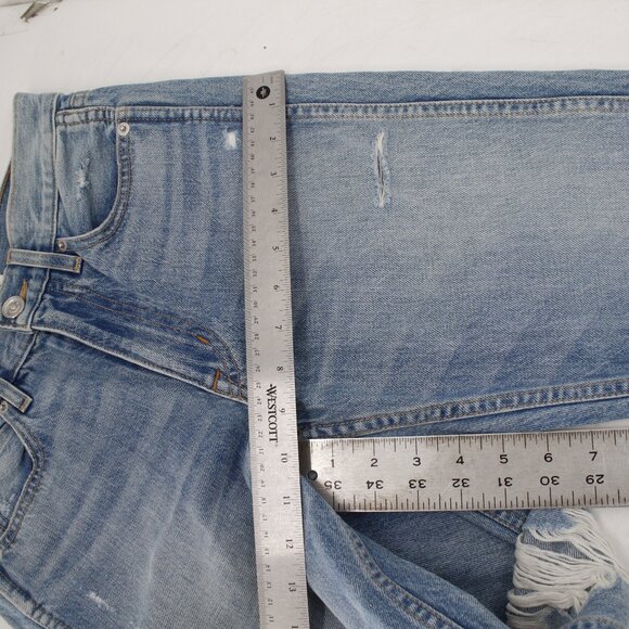 SLVRLAKE Jeans Womens 24 L29 Virginia Slim Destroyed Straight Leg Cotton Denim - Picture 5 of 12